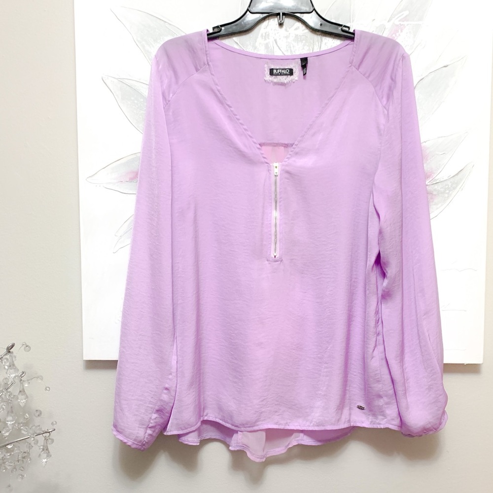 SOLD Buffalo David Bitton Lavender Blouse Size L